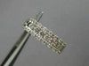 ESTATE .78CT DIAMOND 14KT WHITE GOLD ETOILE ELONGATED HOOP HUGGIE EARRINGS 4.5mm