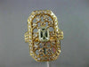 ESTATE LARGE 1.63CT FANCY YELLOW DIAMOND 18KT ROSE GOLD OCTOGAN ENGAGEMENT RING