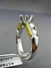 ESTATE 1.15CT DIAMOND 14Kt WHITE & YELLOW GOLD SEMI MOUNT ENGAGEMENT RING #2588