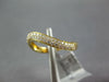 ESTATE .26CT DIAMOND 18KT YELLOW GOLD 3D TWO ROW PAVE CLASSIC WAVE FUN RING