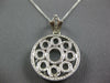 ESTATE LARGE 6.40CT DIAMOND 14KT WHITE GOLD 3D MULTI CIRCULAR FLOWER FUN PENDANT