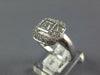 WIDE 1.0CT DIAMOND 14KT WHITE GOLD PRINCESS & ROUND DOUBLE HALO ENGAGEMENT RING