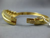 WIDE 1.32CT DIAMOND 14KT YELLOW GOLD MULTI ROW DIAGONAL BANGLE CUFF FUN BRACELET