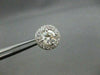 ESTATE 2.14CT DIAMOND 14KT WHITE GOLD 3D HALO FILIGREE CLUSTER EARRINGS #22148
