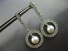 .45CT DIAMOND & AAA SOUTH SEA PEARL 14KT WHITE GOLD 3D FILIGREE HANGING EARRINGS