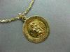 ESTATE 14KT YELLOW GOLD OUR LADY OF MOUNT CARMEL PRAY FOR US PENDANT #25078