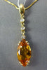 2.58CT DIAMOND & AAA CITRINE 14KT YELLOW GOLD MARQUISE & ROUND FLOATING PENDANT