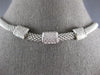 .75CT DIAMOND 14KT WHITE GOLD 3D SQUARE BY THE YARD MESH ITALIAN FUN NECKLACE