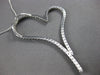 EXTRA LARGE 1.89CT DIAMOND 14K WHITE GOLD ROUND OPEN HEART LOVE FLOATING PENDANT