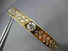 ESTATE WIDE 2.0CT DIAMOND 14K YELLOW GOLD CLASSIC ETOILE BANGLE BRACELET #1896