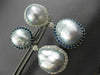 MASSIVE 4.35CT DIAMOND AAA SAPPHIRE & SOUTH SEA PEARL 18K WHITE GOLD 3D EARRINGS