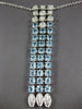 EXTRA LARGE 26.54CT DIAMOND & AAA AQUAMARINE 14KT WHITE GOLD MULTI ROW NECKLACE