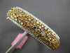 GIA LARGE 8.39CT INTENSE MULTI COLOR DIAMOND 18KT 2 TONE GOLD 3D BANGLE BRACELET