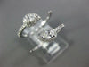 WIDE .56CT DIAMOND 18K WHITE GOLD ROUND & PEAR SHAPE CRISS CROSS LEAF SNAKE RING