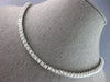 LARGE 4.0CT DIAMOND 14KT WHITE GOLD 3D 4 PRONG GRADUATING LOVE TENNIS NECKLACE