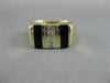 ESTATE .08CTW DIAMOND BLACK ONYX 14KT YELLOW GOLD STRIPE MENS RING F/G VS #20702