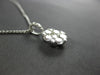 LARGE .91CT DIAMOND 18KT WHITE GOLD 3D ROUND INVISIBLE CIRCULAR FLOATING PENDANT