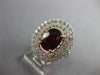 GIA LARGE 4.2CT DIAMOND & AAA CORUNDUM RUBY 18K 2 TONE GOLD OVAL ENGAGEMENT RING