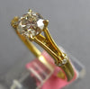 ESTATE .80CT DIAMOND 18KT YELLOW GOLD 3D ROUND CLASSIC SOLITAIRE ENGAGEMENT RING