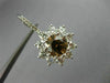 ESTATE LARGE GIA 5.39CT WHITE & CHOCOLATE FANCY DIAMOND 18KT WHITE GOLD EARRINGS