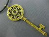 ESTATE LARGE 2.50CT FANCY YELLOW DIAMOND 18K YELLOW GOLD KEY TO MY HEART PENDANT