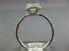 ESTATE 1.17CT DIAMOND 14KT WHITE GOLD 3D CLASSIC ROUND HALO ENGAGEMENT RING