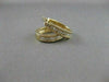 ESTATE .50CT DIAMOND 14KT YELLOW GOLD 3D HOOP CHANNEL HUGGIE EARRINGS #20942