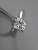 ESTATE 1.01CT PRINCESS DIAMOND PLATINUM SOLITAIRE ENGAGEMENT RING 5MM #18224