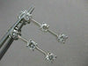 ESTATE .88CTW DIAMOND 14K WHITE GOLD HANGING PAST PRESENT FUTURE EARRINGS #14438