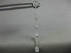 ESTATE .18CT DIAMOND 18KT WHITE GOLD 3D HEART ETOILE TEAR DROP HANGING EARRINGS