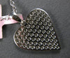 ESTATE .73CT DIAMOND 14KT WHITE GOLD 3D CLASSIC PAVE HEART LOVE NECKLACE