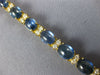 ANTIQUE LARGE 16.20CT DIAMOND & AAA SAPPHIRE 14K YELLOW GOLD OVAL BRACELET 20925