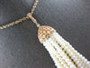 EXTRA LARGE & LONG .51CT DIAMOND & AAA SOUTH SEA PEARL 18KT ROSE GOLD NECKLACE