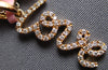 ESTATE .16CT DIAMOND 14KT ROSE GOLD 3D SCRIPT LOVE FLOATING PENDANT