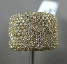 ESTATE LARGE 1.95CT DIAMOND 18KT ROSE GOLD MULTI ROW SEMI ETERNITY WEDDING RING