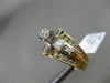 ESTATE LARGE 1.40CT ROUND PRINCESS BAGUETTE CUT DIAMOND 14K GOLD ENGAGEMENT RING
