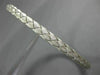 ESTATE 14KT WHITE GOLD 3D CLASSIC MESH WOVEN FLEXIBLE ITALIAN BANGLE BRACELET