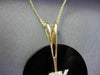 ANTIQUE EX LARGE DIAMOND & AAA BLACK ONYX 14KT 2 TONE GOLD " OK " PENDANT #20444