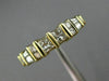 0.90CT ROUND BAGUETTE & PRINCESS DIAMOND 14K YELLOW GOLD ANNIVERSARY RING #1586