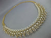 LARGE 5.22CT DIAMOND 14K YELLOW GOLD MULTI CIRCULAR CHANDELIER COCKTAIL NECKLACE