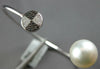 .12CT WHITE & BLACK DIAMOND & SOUTH SEA PEARL 18K WHITE GOLD PIE BANGLE BRACELET