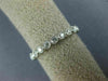 ESTATE .52CT DIAMOND 18K WHITE GOLD 3D ROUND 3mm BEZEL ETERNITY ANNIVERSARY RING
