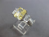 LARGE 4.6CT SYNTHETIC WHITE & FANCY YELLOW DIAMOND 14KT YELLOW GOLD RING #28142