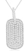 ESTATE .50CT DIAMOND 14KT WHITE GOLD 3D PAVE OVAL LOVE KNOT FLOATING PENDANT