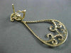 ESTATE LARGE .67CT DIAMOND 14K WHITE & YELLOW GOLD FLEUR DE LIS CLIP ON EARRINGS