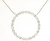 .75CT DIAMOND 14KT WHITE GOLD 3D ROUND CIRCLE OF LIFE SHARED PRONG LOVE NECKLACE