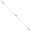 ESTATE 1.50CT DIAMOND 14KT WHITE GOLD 3D CLASSIC BY THE YARD LOVE NECKLACE