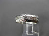 ANTIQUE 14KT WHITE GOLD 3D FLORAL FILIGREE WEDDING ANNIVERSARY RING 5mm #18934