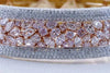 EXTRA LARGE 16.09CT WHITE PINK DIAMOND 18KT WHITE ROSE GOLD MULTI SHAPE BRACELET