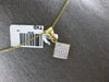 LARGE .50CT DIAMOND 14KT YELLOW GOLD 3D PRINCESS INVISIBLE GEOMETRICAL PENDANT